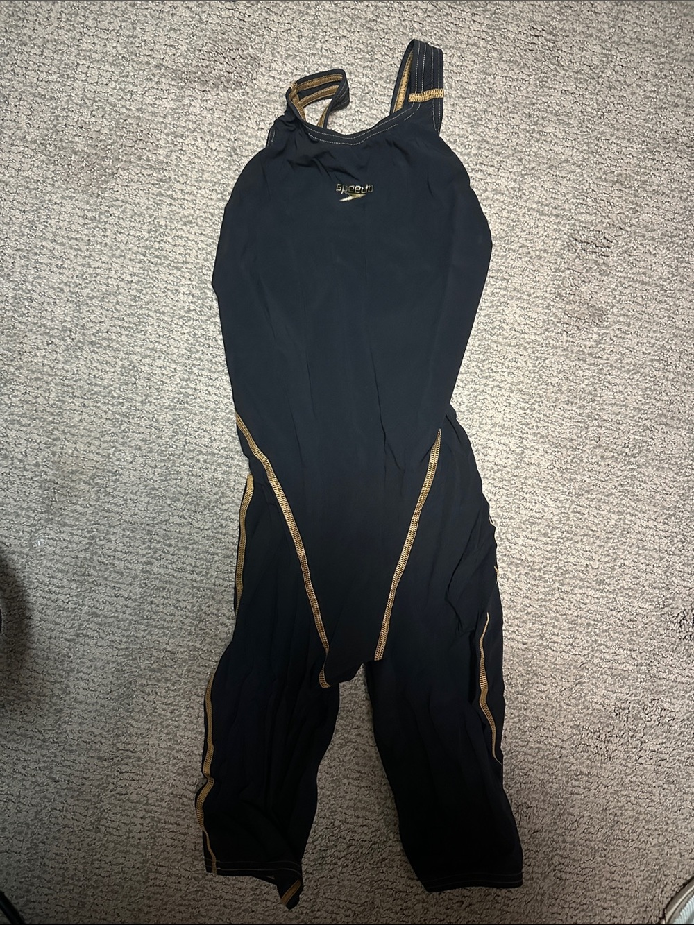 Speedo Black and Gold Kneeskin LZR Racer Pro